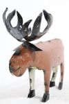 Recycled Metal Monte Mini  Moose Yard Ornament