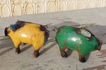 9 Recycled Metal Porter Pig Swine Lawn Decor