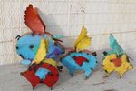 Recycled Metal Small Flying Pig Folk Art Yard Decor