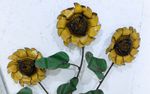 Recycled Metal Sunflower Stake Garden Decorations