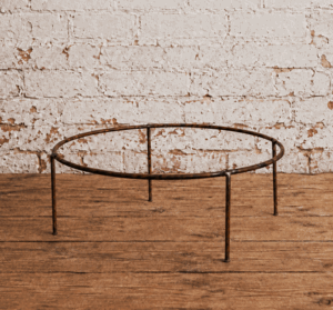 Wrought Iron 20 Garden Sphere Ring Riser Stand Rustic Metal Display