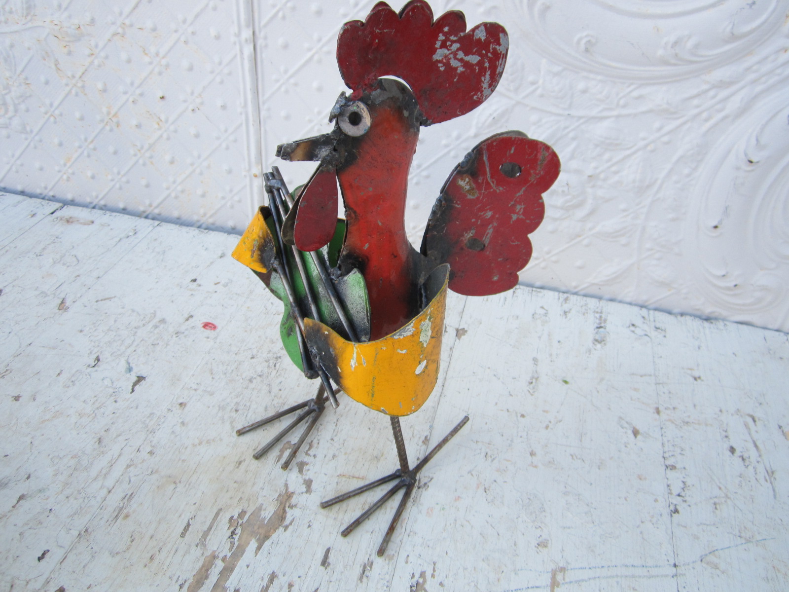 Rooster String Rooster String Band Metal Yard Chickens