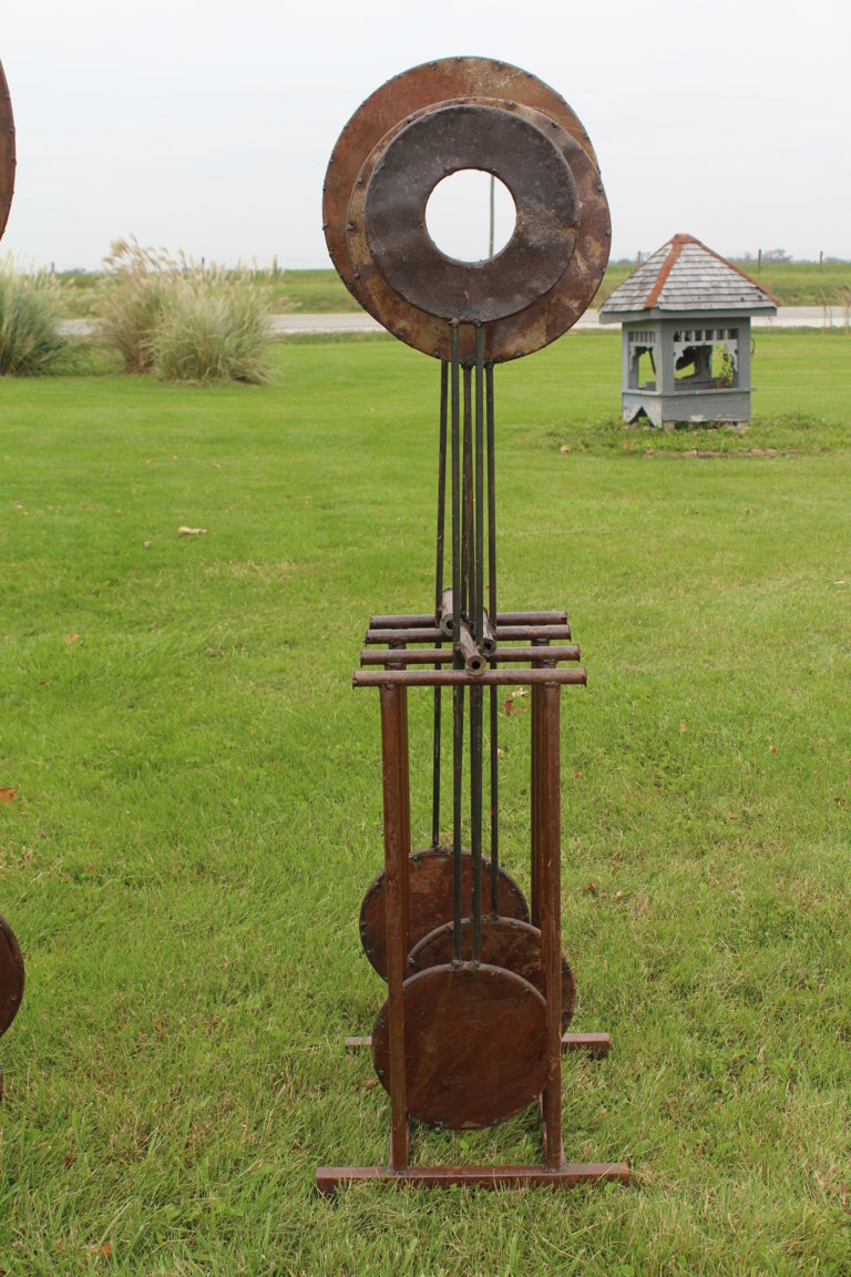 Rustic Metal 54" Small Pendulum Ornamental Yard Sculpture