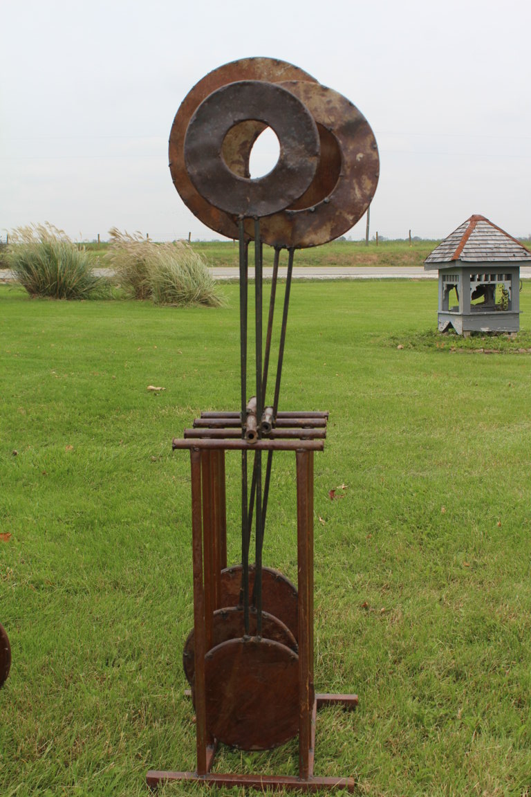 Rustic Metal 54" Small Pendulum Ornamental Yard Sculpture