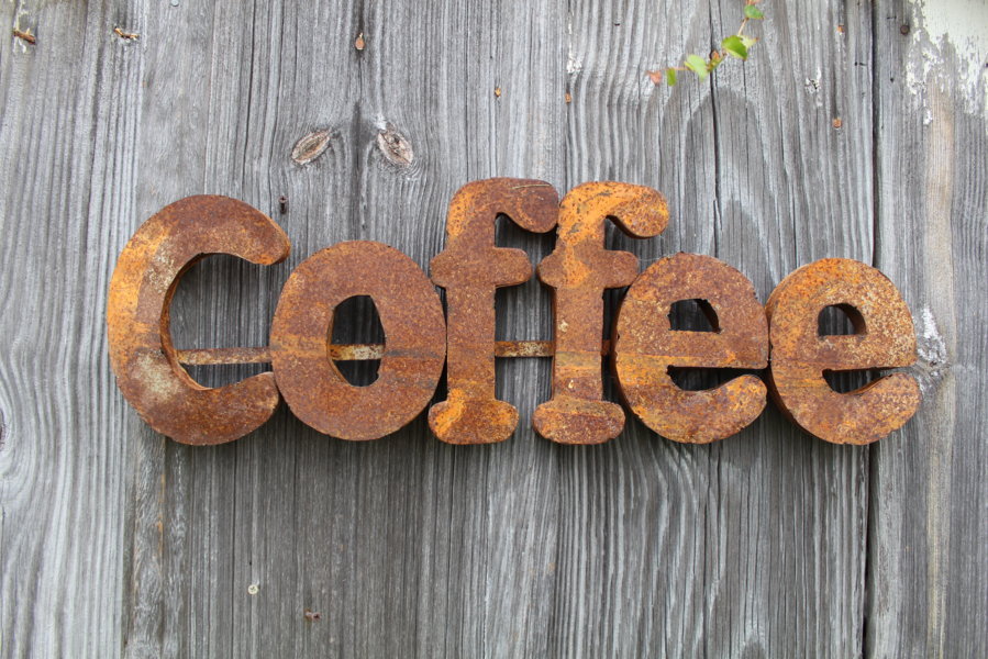 Rustic Metal Coffee Sign Wall 3D Wall Art
