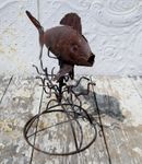 Rustic Metal Fish on a Stand