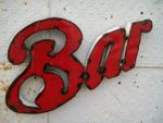 Rustic Red Bar 3D Metal Handmade Sign