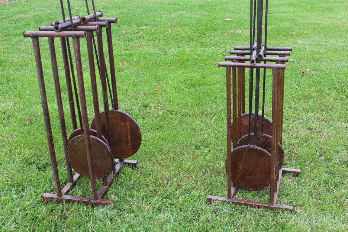 Rustic Sculpture Large Metal Yard Art Pendulum