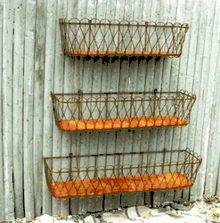 Rustic Tin Bottom Wrought Iron Window Boxes