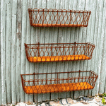 Rustic Tin Bottom Wrought Iron Window Boxes