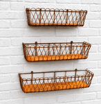 Rustic Tin Bottom Wrought Iron Window Boxes