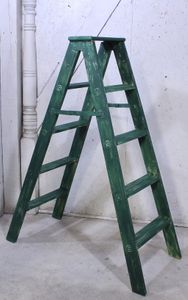 Rustic Wood Shelving Vintage Look 5 Step Ladders For Books