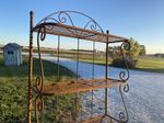 Large Heavy Duty Wrought Iron  Rustic Shelving Bakers Rack