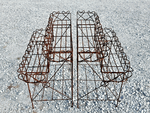 Set of 2 Wrought Iron Violet Tiered Plant Display Stands