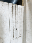Set of 4 Rustic Hanging Chain Hooks Handmade Wrought Iron Style