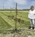 Shaundra Metal Flower Planter Basket 