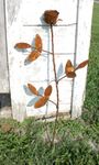 Single Rose Tin Garden Stake