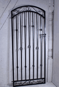 6' Tall Single Wrought Iron Gates
