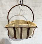 Small Square Strap Basket - Wrought Iron Flower Basket