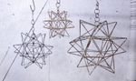 10 Small 3d Metal Hanging Star Ornament