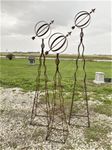 Small 69 Wrought Iron Swirly Topiary Sundial Obelisk Trellis