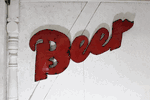 Recycled Metal Beer 3D Red Sign - Rustic Metal