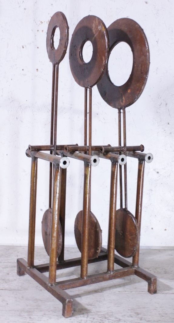 Rustic Metal Mini Pendulum Yard Art