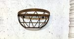 Small Lila Wrought Iron Half Wall Basket - Rustic Look