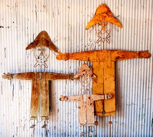 Small Tin Scarecrow