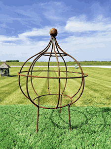 Wrought Iron Small Bob Topiary - Metal Plant Support