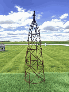 Small 31 Beehive Topiary Form - Iron Garden Obelisk