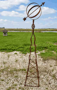 Small 69 Wrought Iron Swirly Topiary Sundial Obelisk Trellis