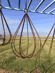 Wrought Iron Medium Teardrop Orb Hanging Planter