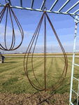 Wrought Iron Extra Large Teardrop Orb Hanging Planter