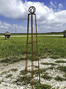 Wrought Iron 34 Spiral Tower Topiary Garden Trellis Rustic Metal