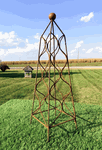 Wrought Iron Small 31 Carrom Obelisk Garden Trellis