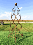 Wrought Iron Small 31" Carrom Obelisk Garden Trellis