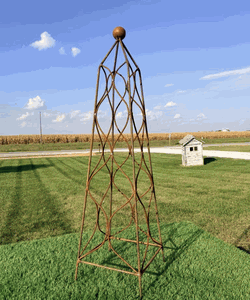Wrought Iron 38 Carrom Obelisk Garden Trellis