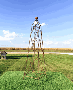 Wrought Iron 45 Carrom Obelisk Garden Trellis