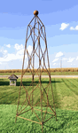 Wrought Iron 45 Carrom Obelisk Garden Trellis