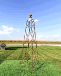 Wrought Iron 45" Carrom Obelisk Garden Trellis