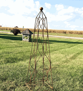 Wrought Iron 52 Carrom Obelisk Garden Trellis