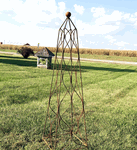 Wrought Iron 52" Carrom Obelisk Garden Trellis