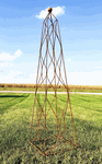 Wrought Iron 66 Carrom Obelisk Garden Trellis
