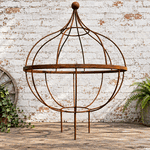 Wrought Iron Big Bobbie 35.5" Round Garden Topiary Trellis Rustic Metal