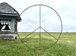 36 Peace Yard Stake - Metal Handmade Lawn Art