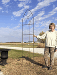 Wrought Iron Skinny Milton Garden Trellis 
