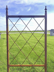 Wrought Iron Jackson Trellis Panel Finial Top Garden Lattice