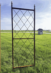 Wrought Iron Jackson Trellis Panel Finial Top Garden Lattice