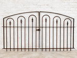 Vintage Metal Woodson Garden Fence Gate - 3 ft Tall x 6 ft Wide
